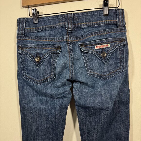 Hudson Women's Low Rise Flare Denim Jeans Sz 27 Y2K Dark Blue - Picture 3 of 6